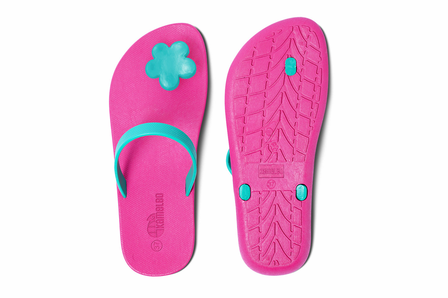 Poppi Flora Pink Sole Green Strap