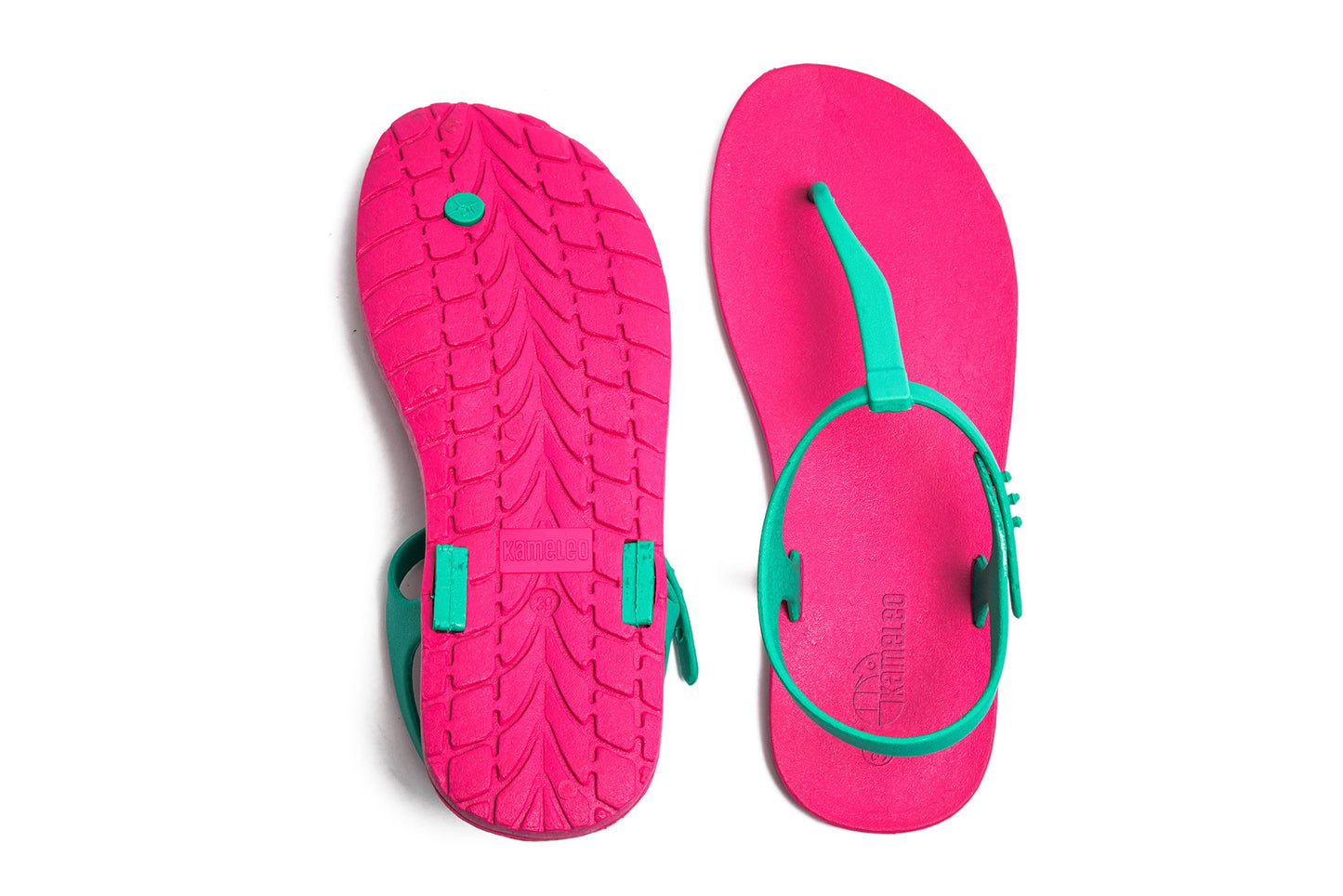 Saily Pink Sole Green Strap
