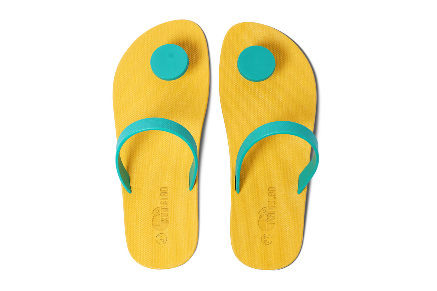 Poppi Dot Yellow Sole Green Strap