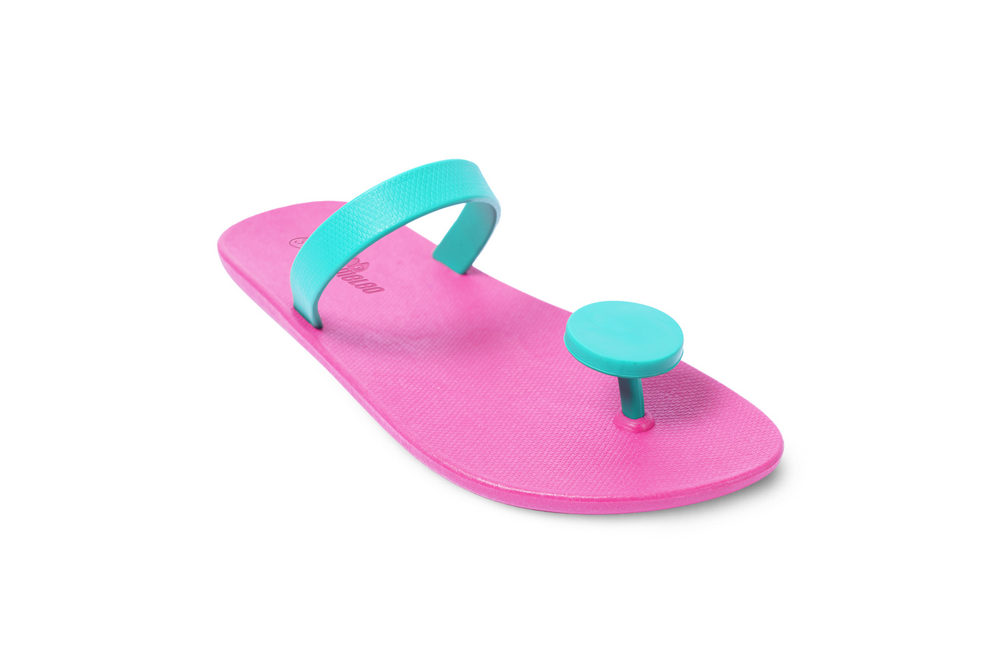 Poppi Dot Pink Sole Green Strap