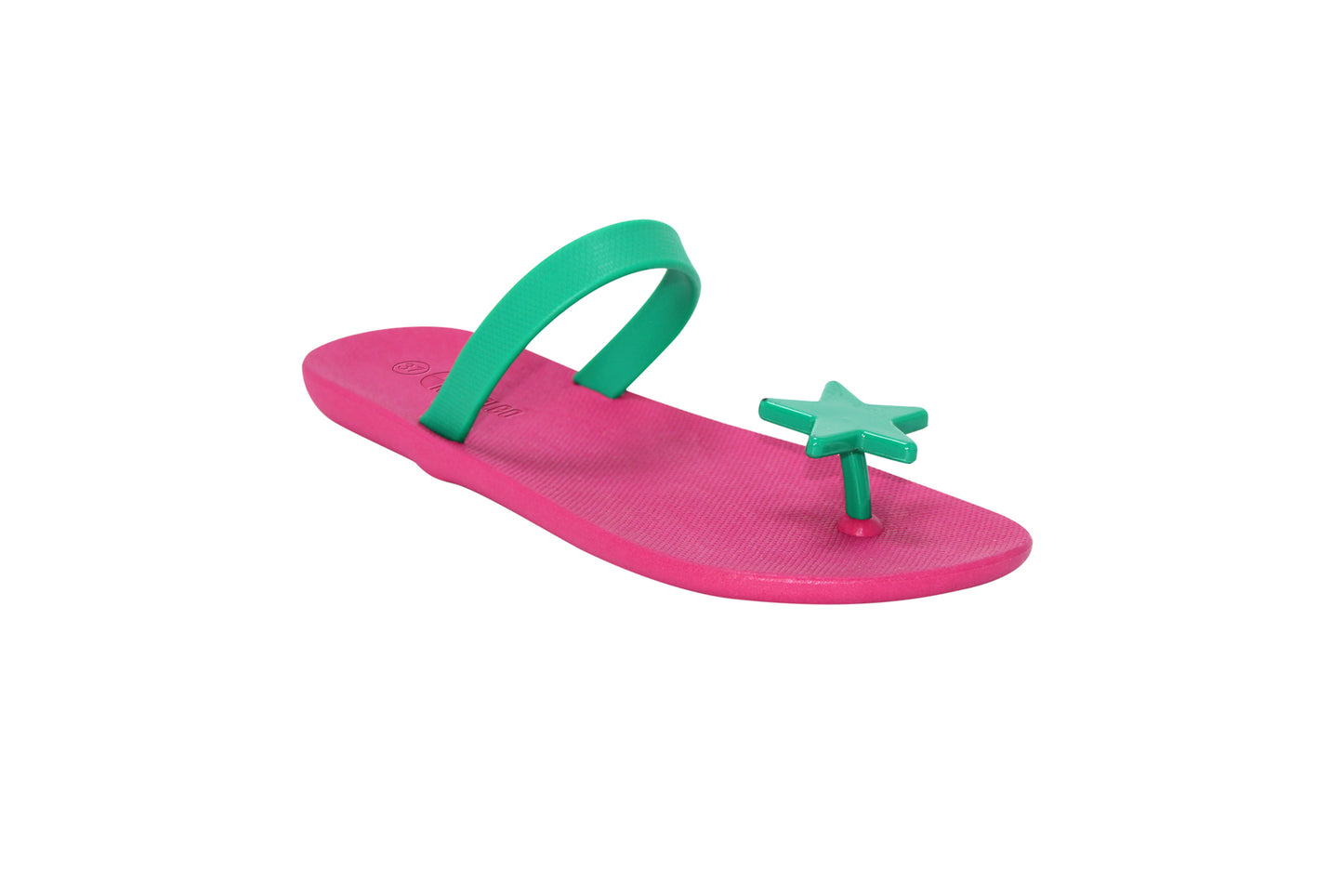 Poppi Star Pink Sole Green Strap