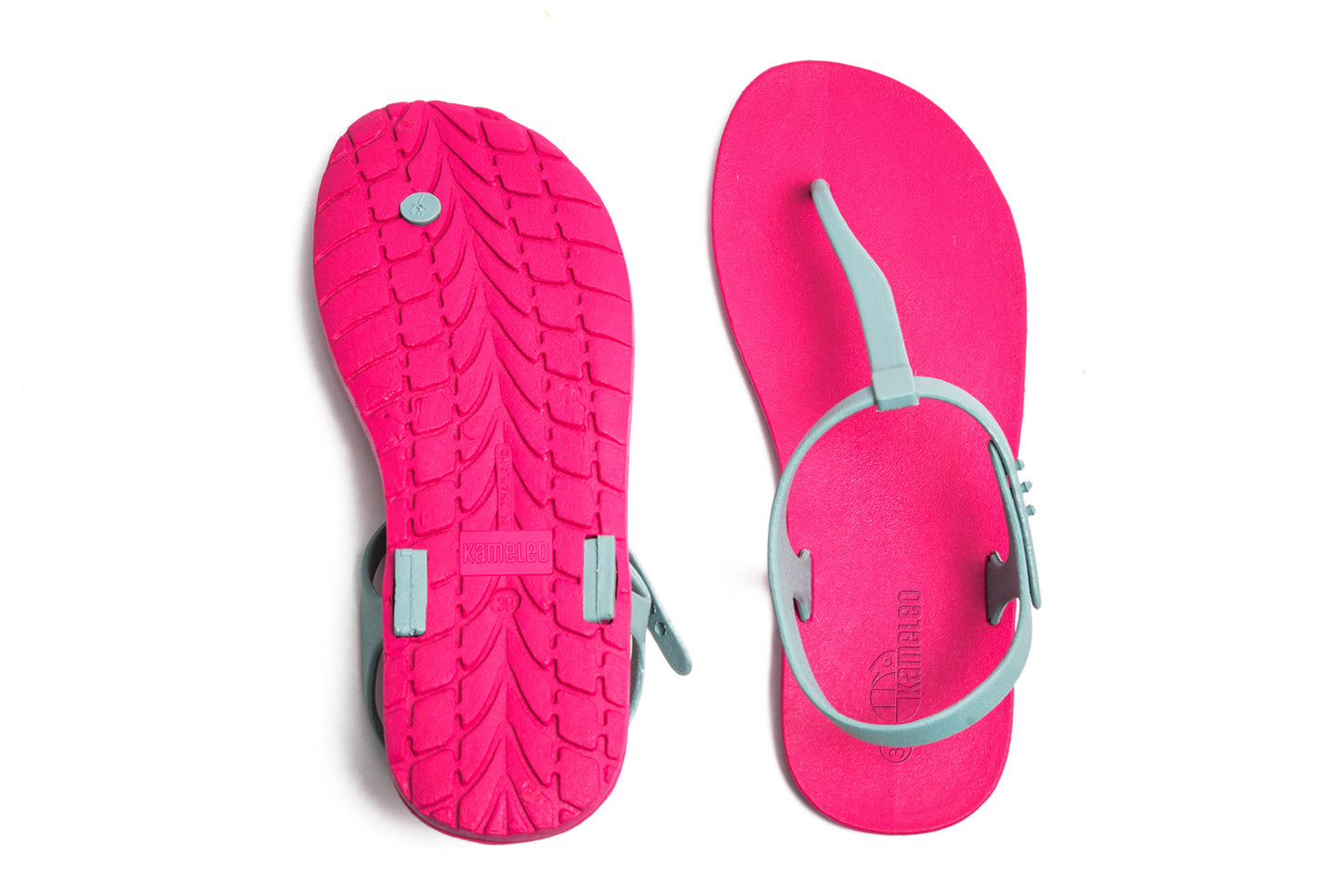 Saily Pink Sole Grey Strap