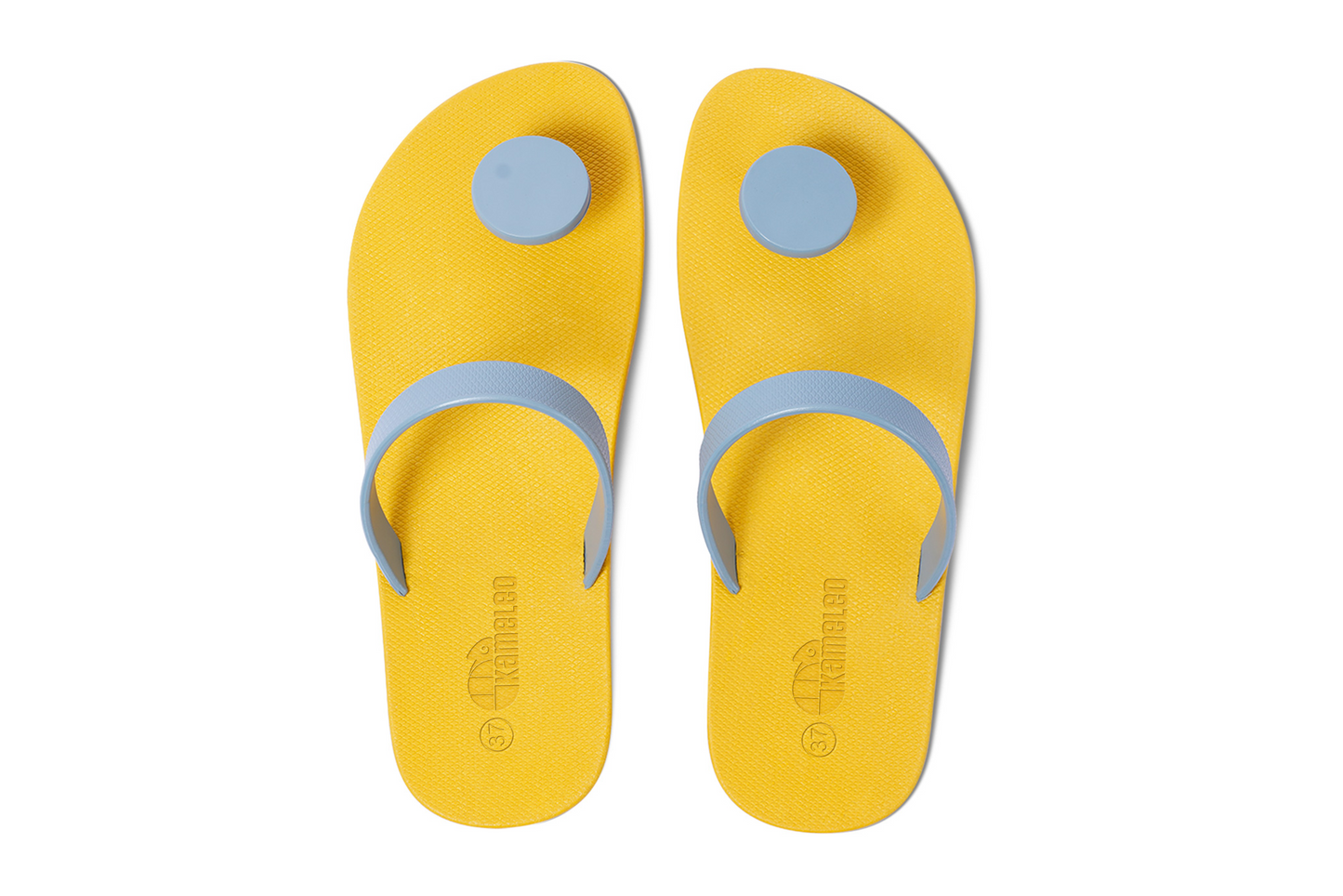 Poppi Dot Yellow Sole Grey Strap