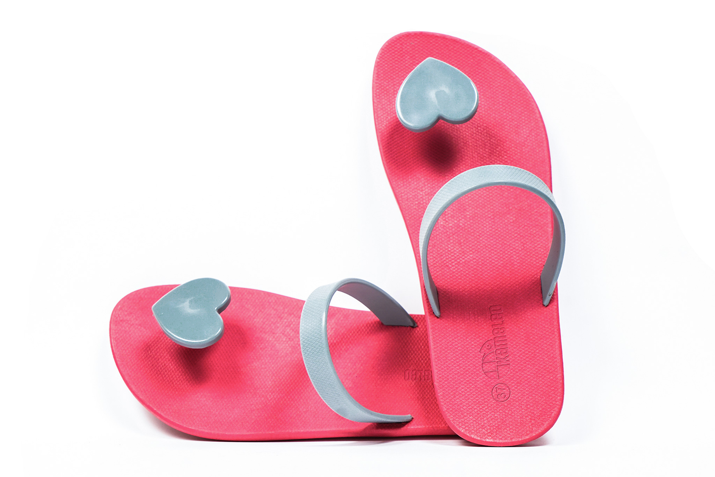 Poppi Heart Pink Sole Grey Strap
