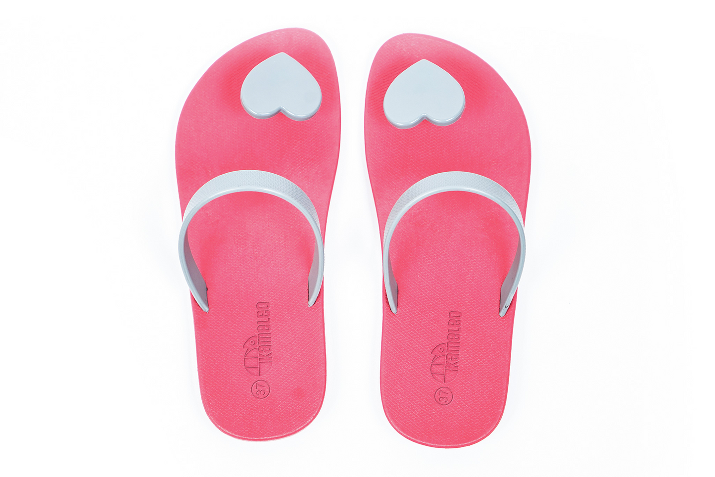 Poppi Heart Pink Sole Grey Strap