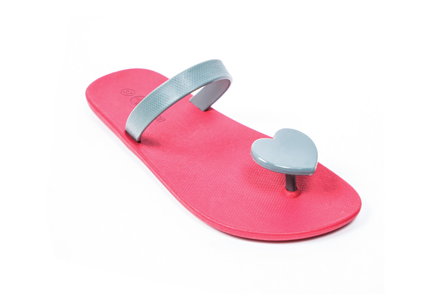 Poppi Heart Pink Sole Grey Strap
