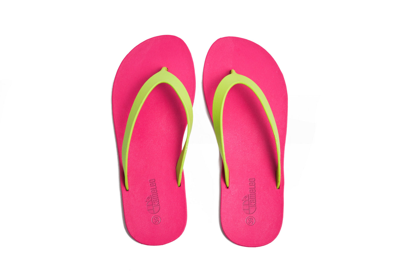 Flippy Pink Sole Lime Strap