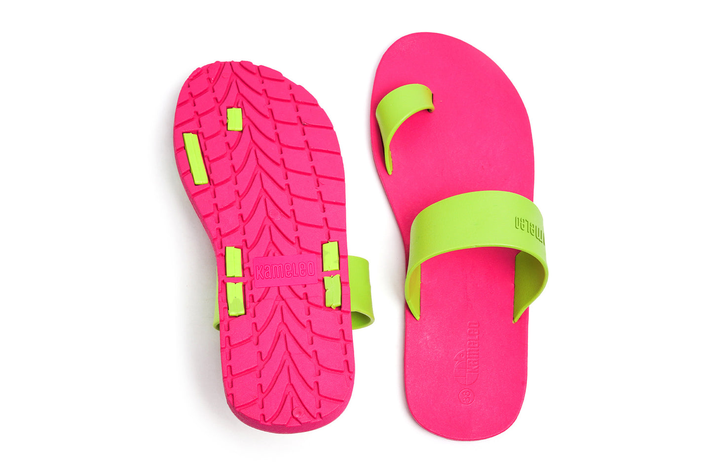 Pop Thumb Pink Sole Lime Strap