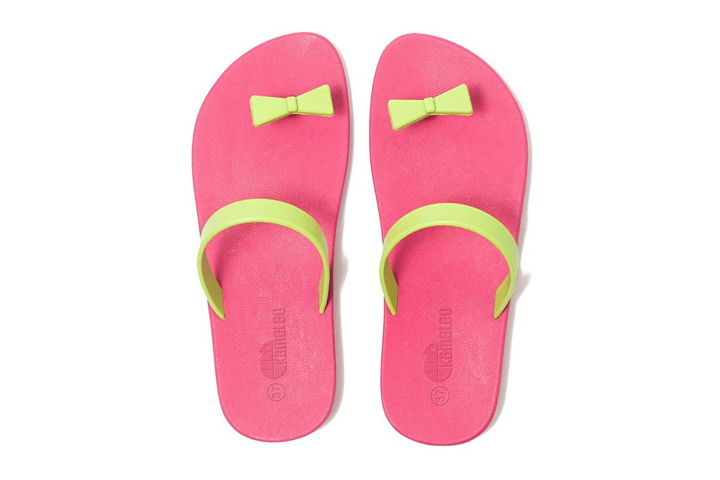 Poppi Bow Pink Sole Lime Strap