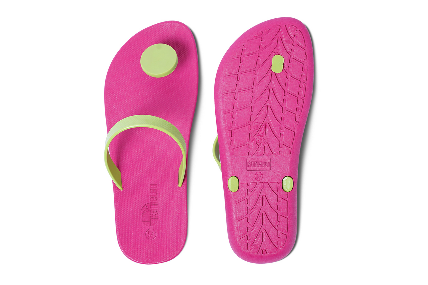 Poppi Dot Pink Sole Lime Strap