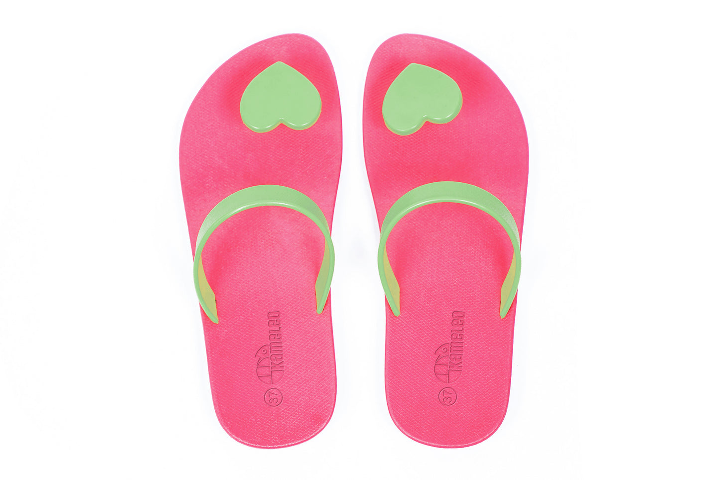 Poppi Heart Pink Sole Lime Strap