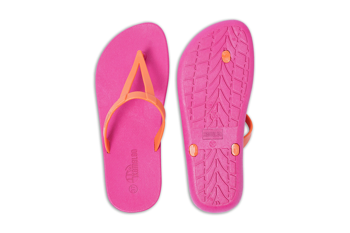 Eiffel Pink Sole Orange Strap