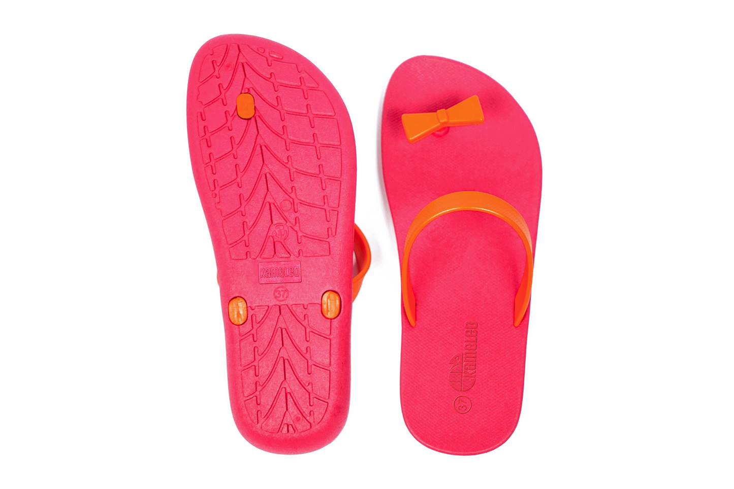 Poppi Bow Pink Sole Orange Strap