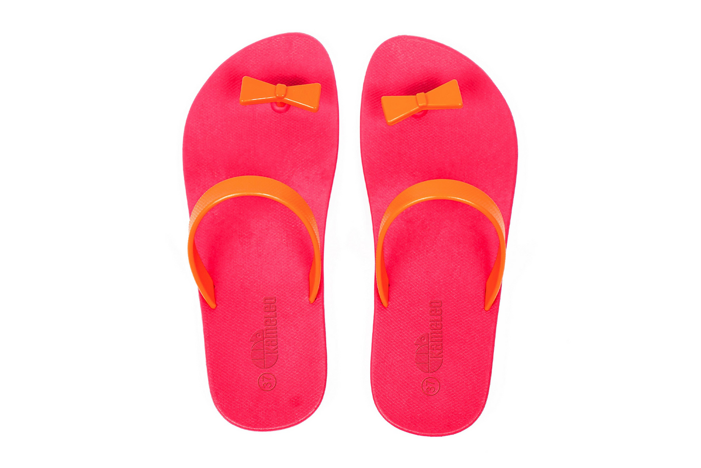 Poppi Bow Pink Sole Orange Strap