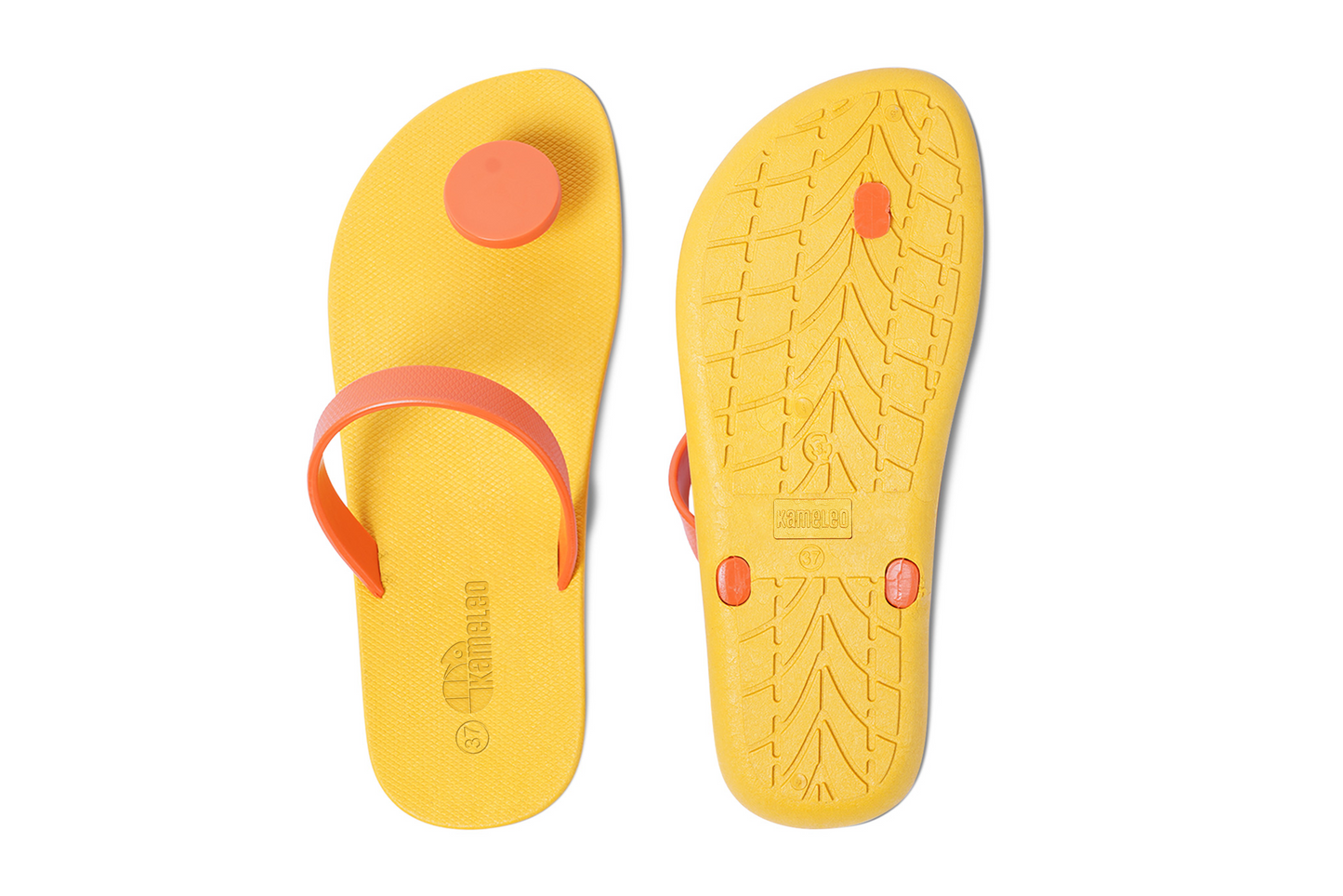 Poppi Dot Yellow Sole Orange Strap