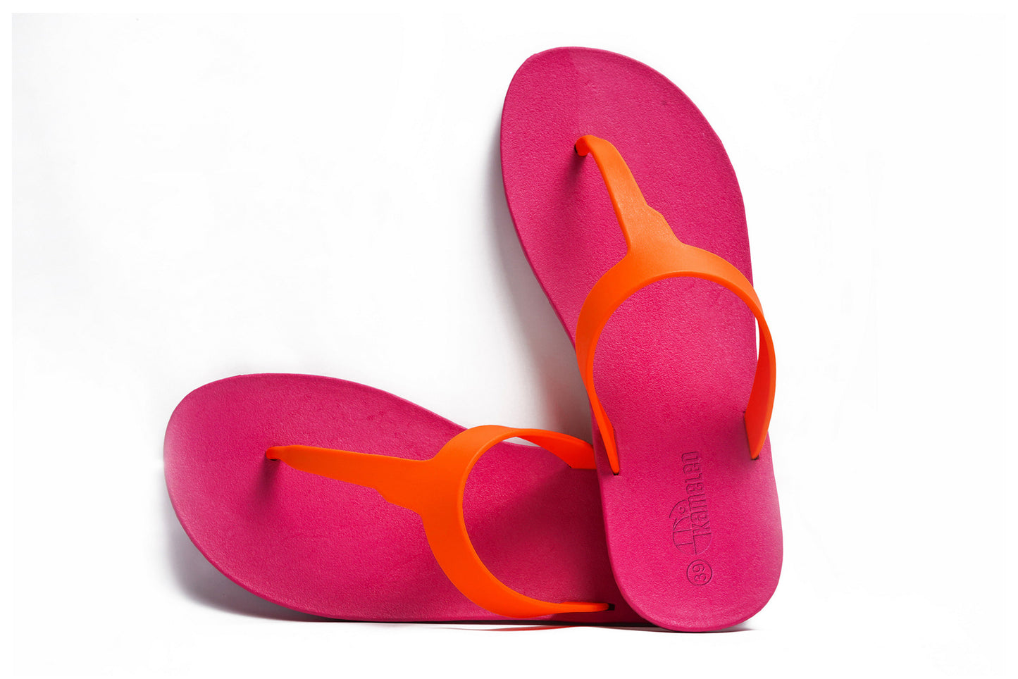 Thongs Pink Sole Orange Strap