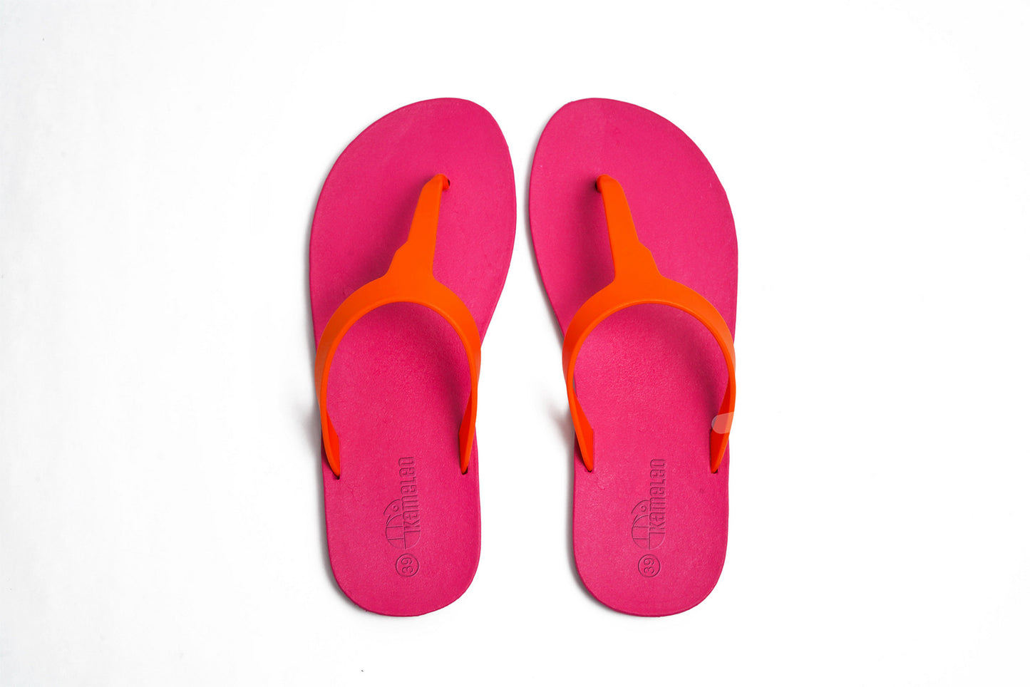 Thongs Pink Sole Orange Strap