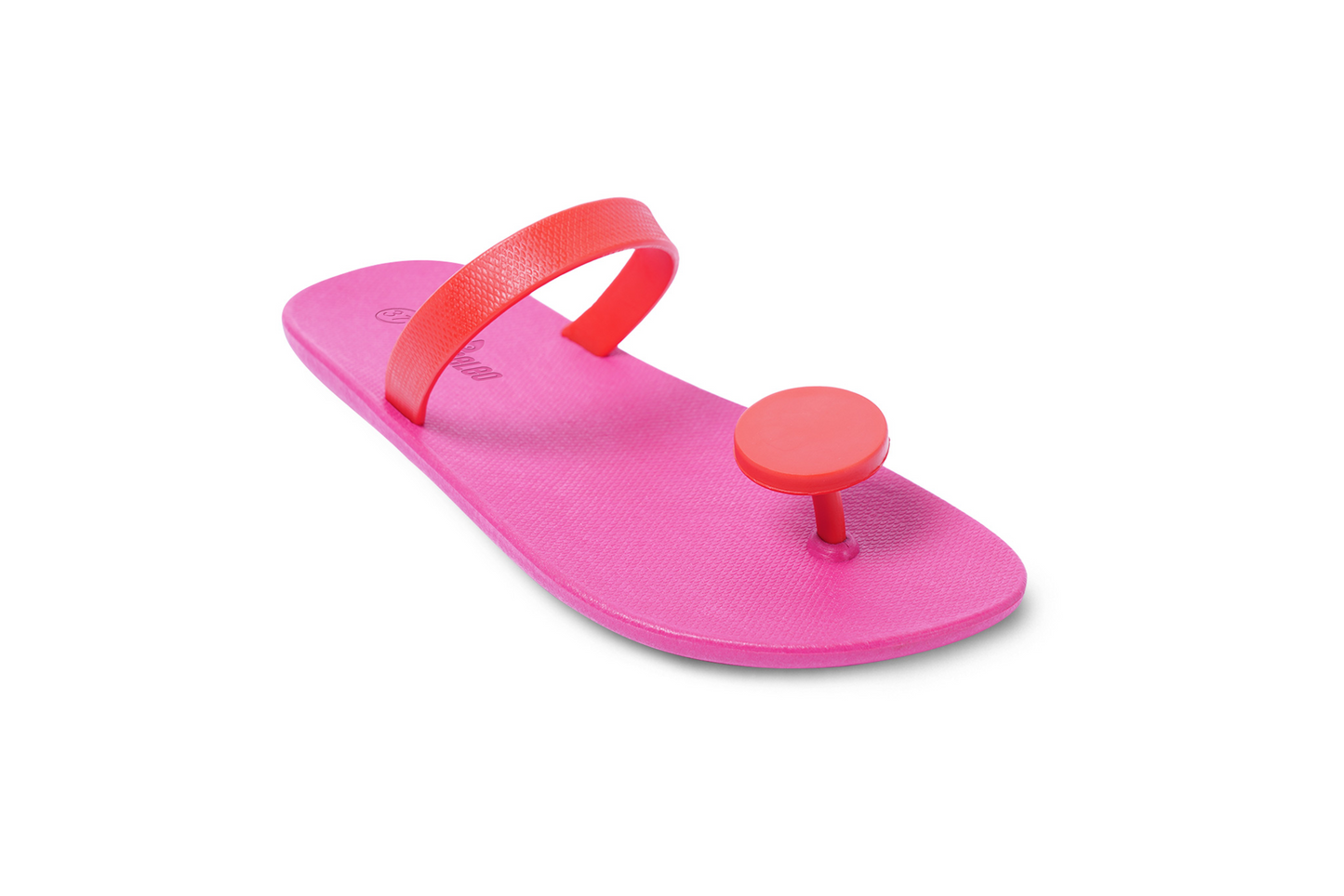 Poppi Dot Pink Sole Red Strap
