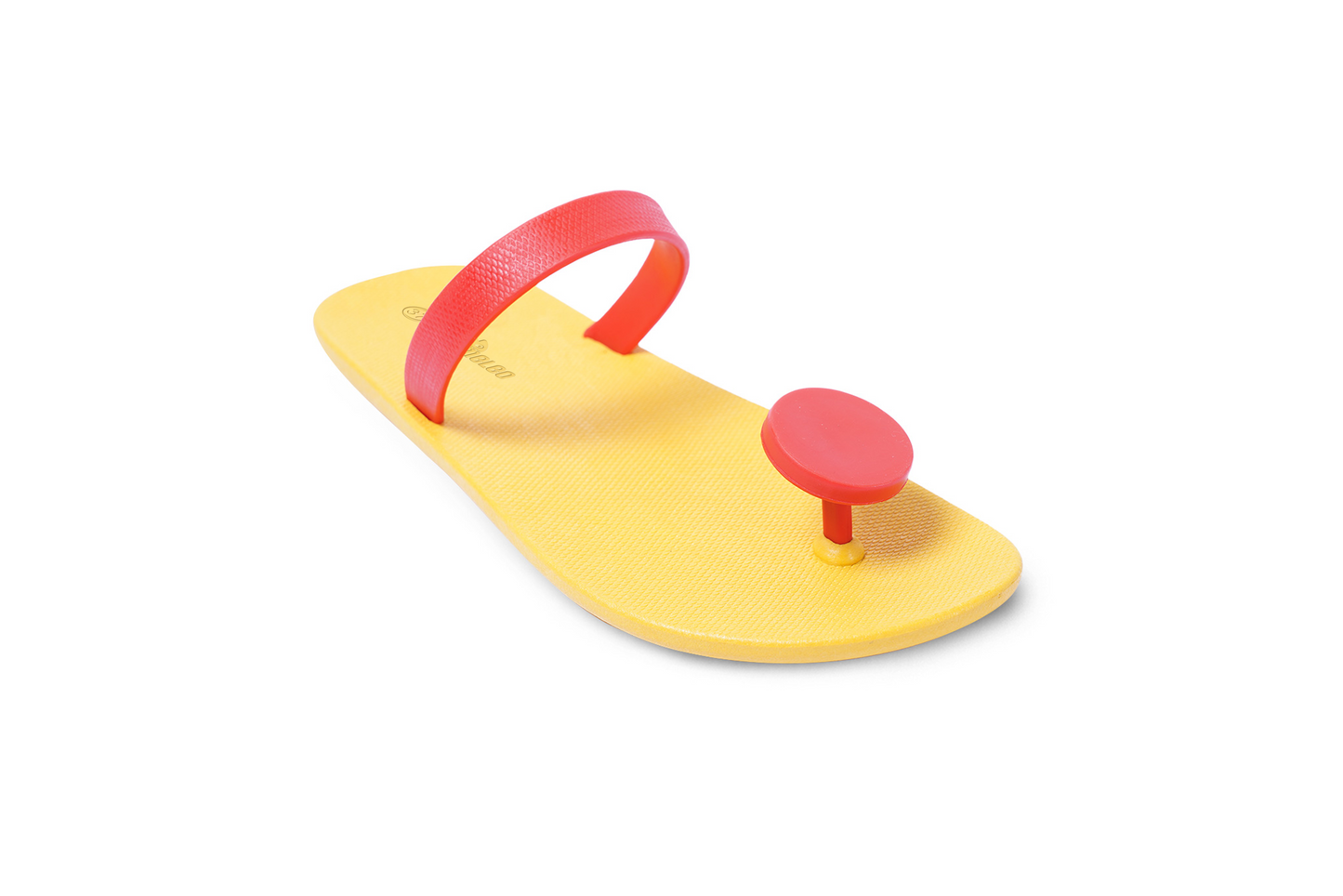 Poppi Dot Yellow Sole Red Strap