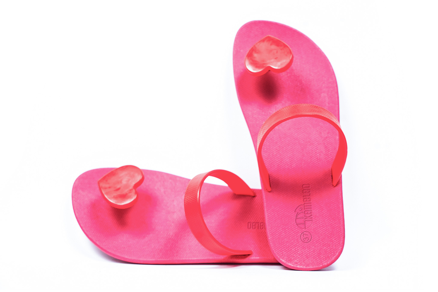 Poppi Heart Pink Sole Red Strap