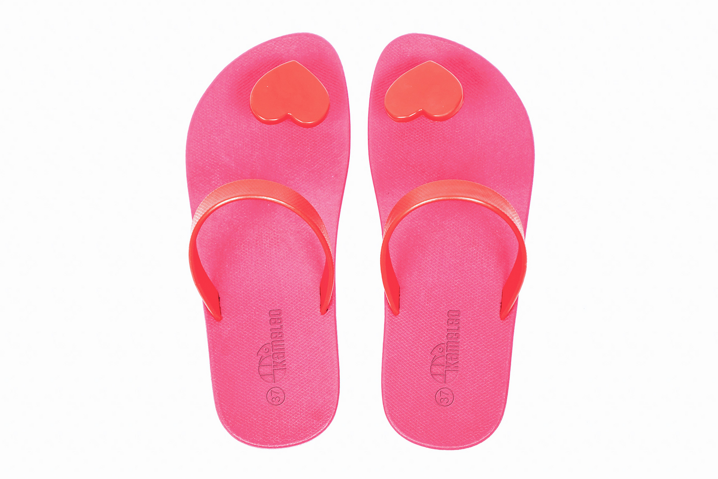 Poppi Heart Pink Sole Red Strap