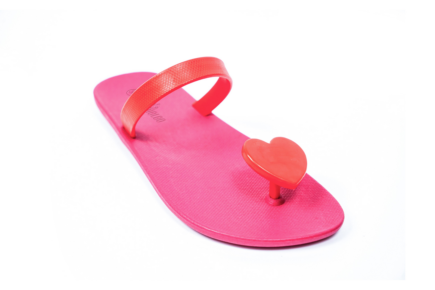 Poppi Heart Pink Sole Red Strap