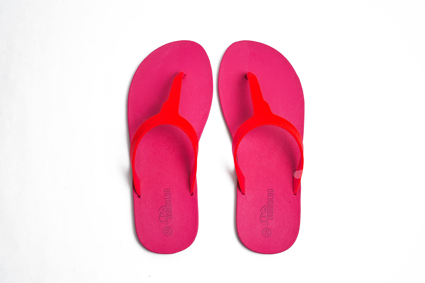 Thongs Pink Sole Red Strap