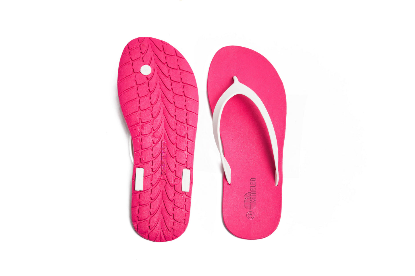 Flippy Pink Sole White Strap