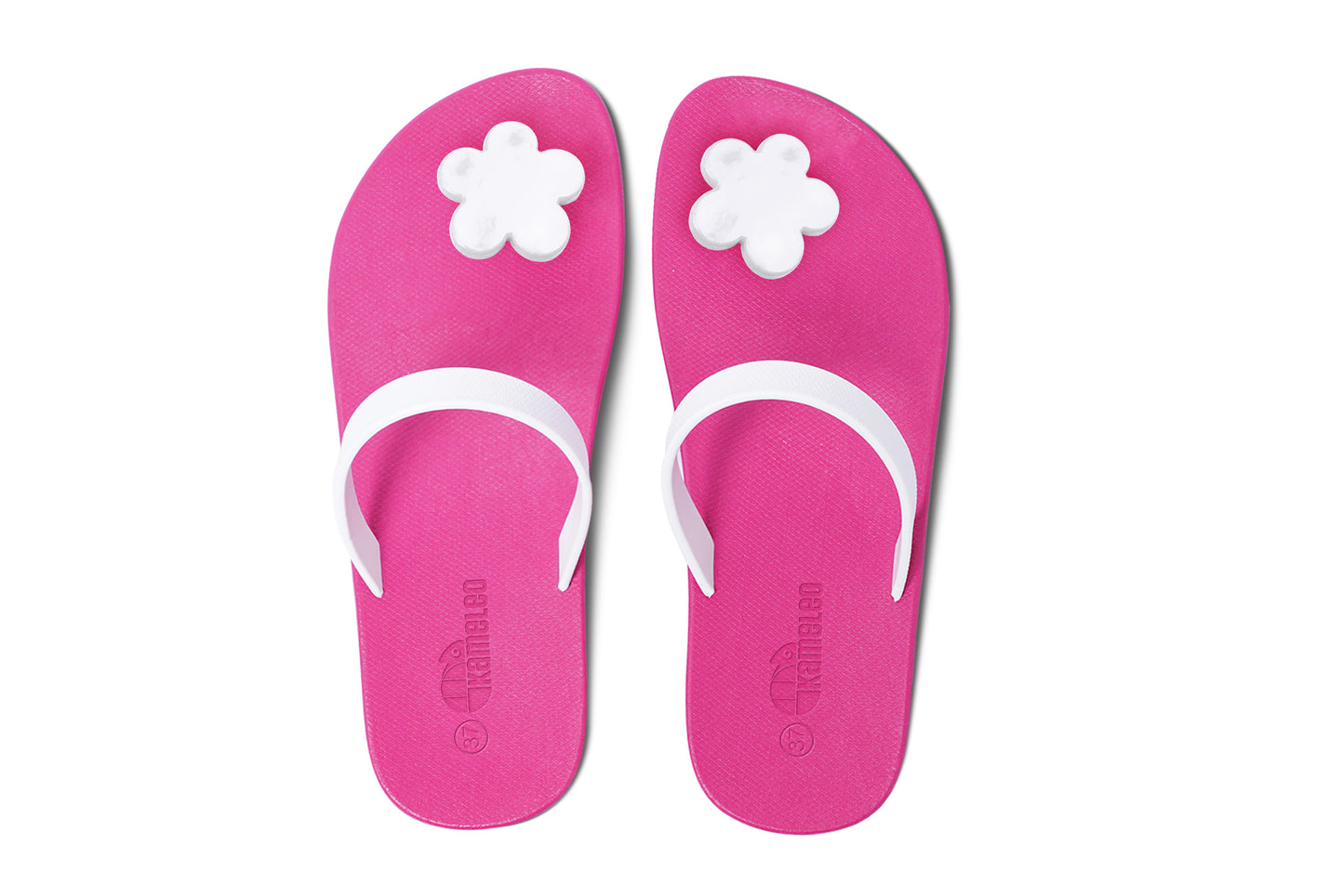 Poppi Flora Pink Sole White Strap