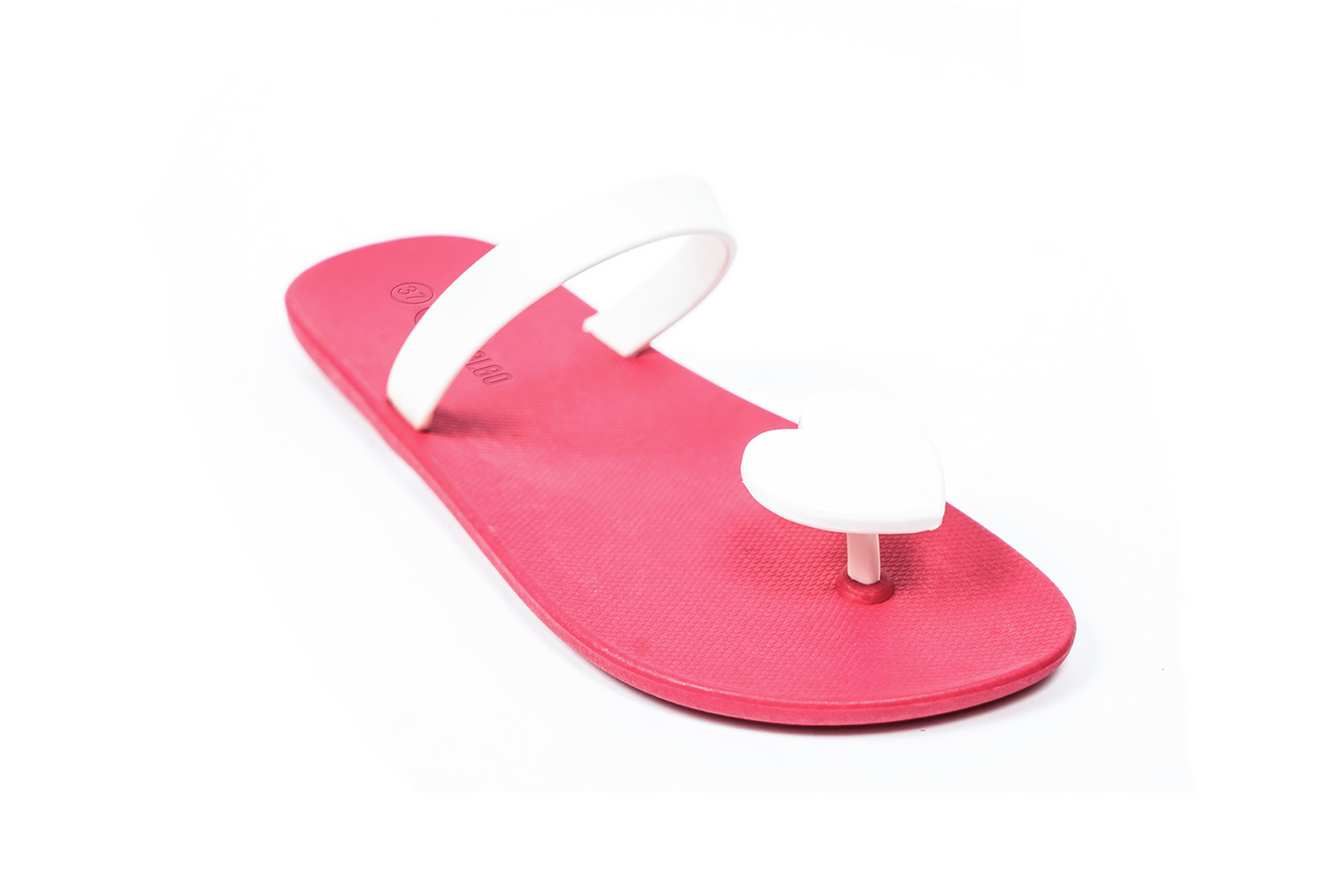 Poppi Heart Pink Sole White Strap
