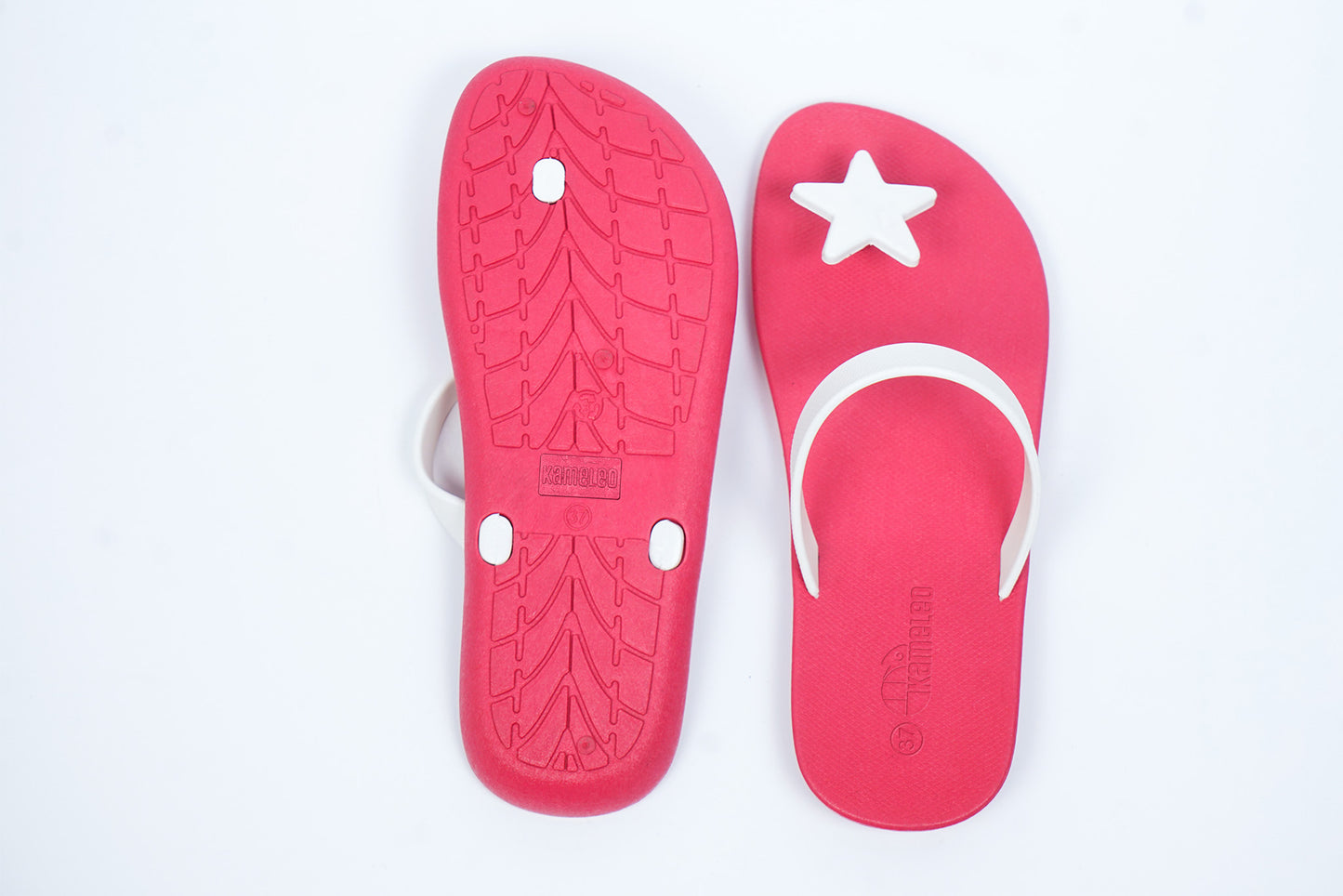 Poppi Star Pink Sole White Strap