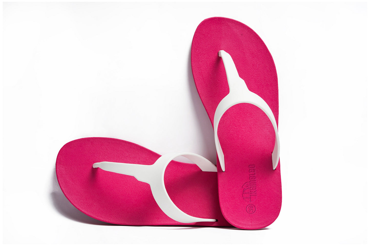 Thongs Pink Sole White Strap