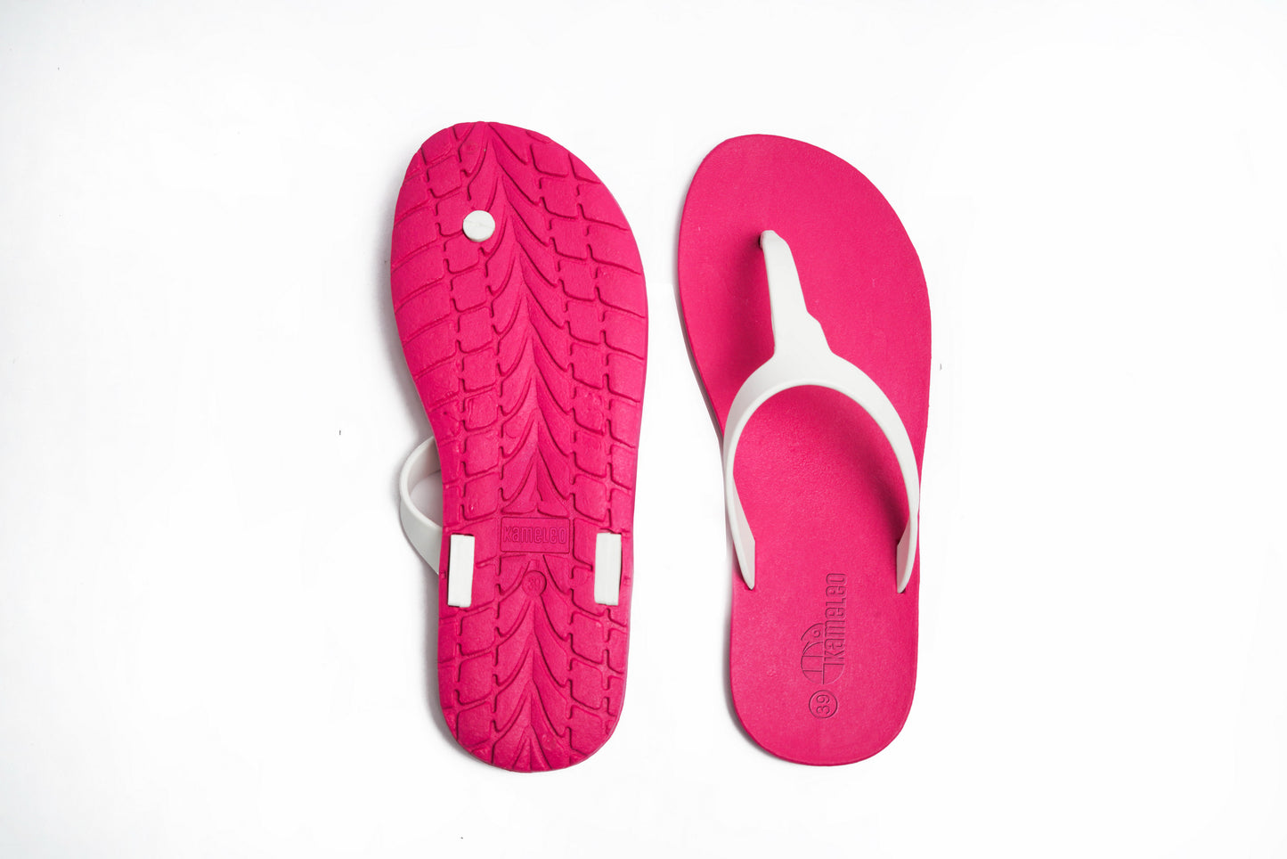 Thongs Pink Sole White Strap