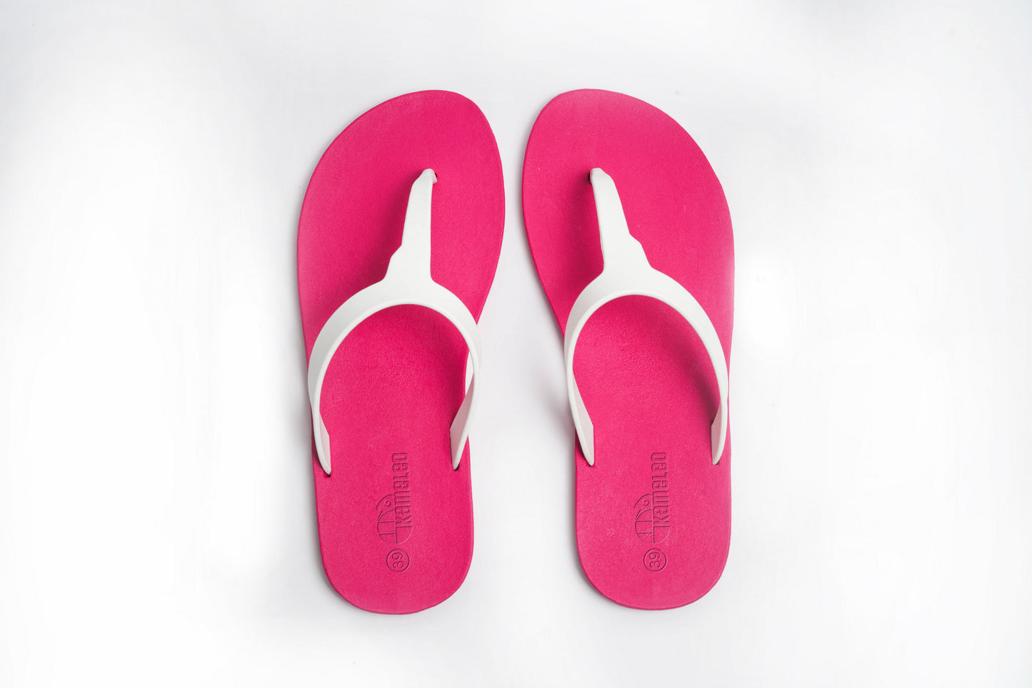 Thongs Pink Sole White Strap