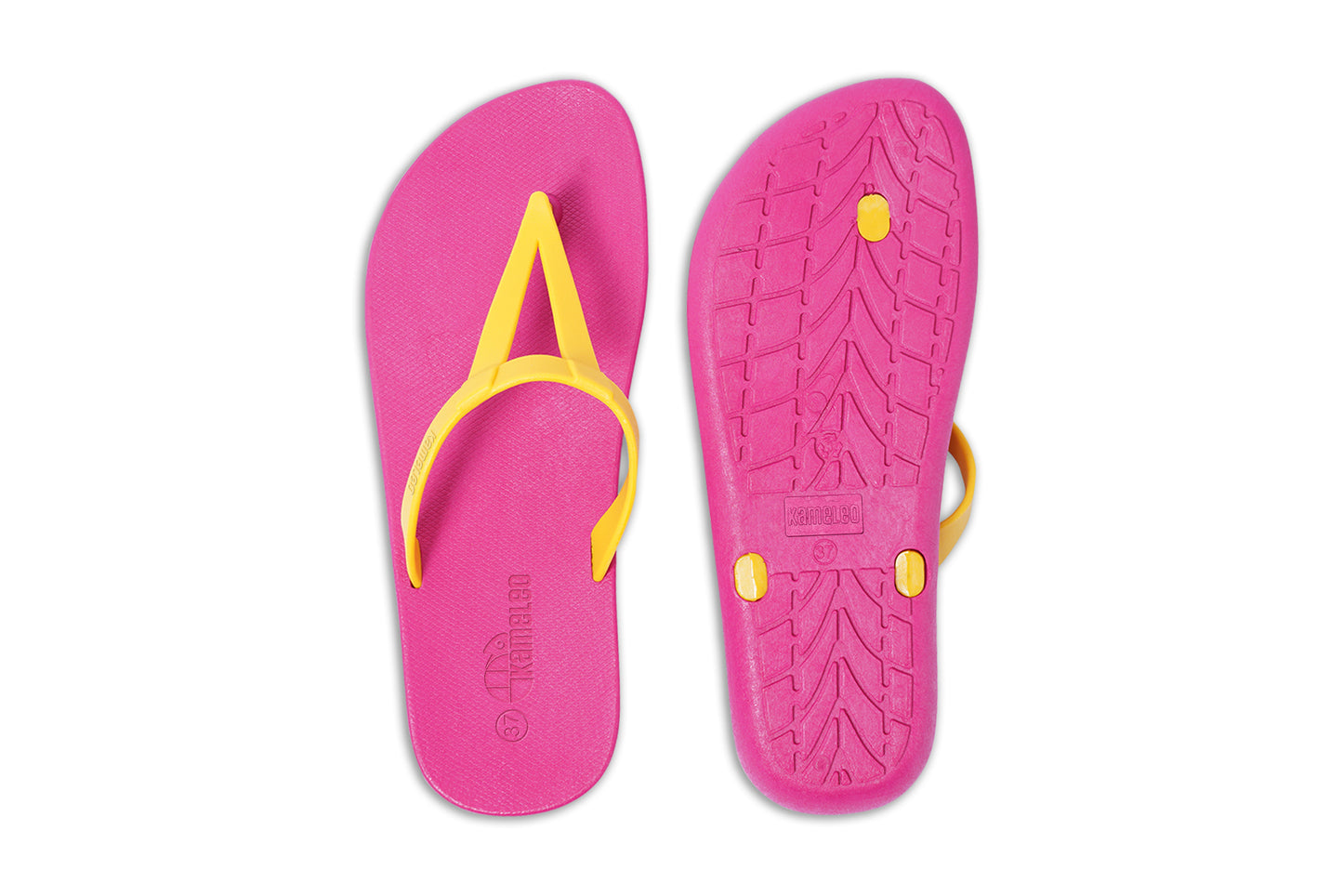 Eiffel Pink Sole Yellow Strap