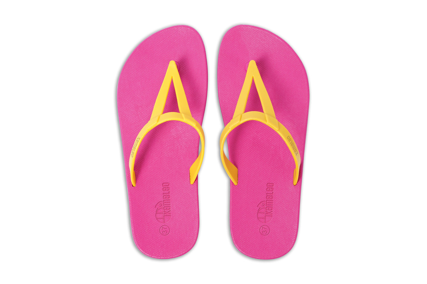 Eiffel Pink Sole Yellow Strap