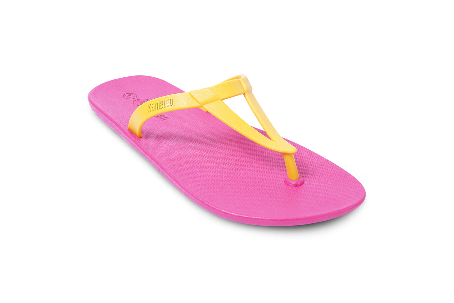 Eiffel Pink Sole Yellow Strap