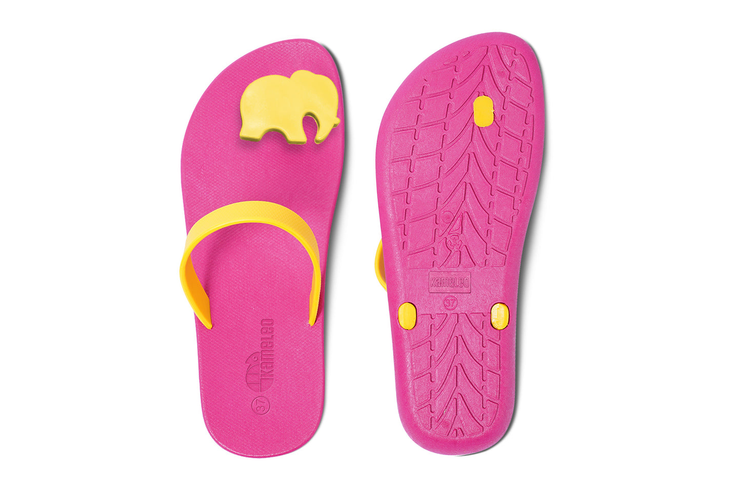 Poppi Ellie Pink Sole Yellow Strap