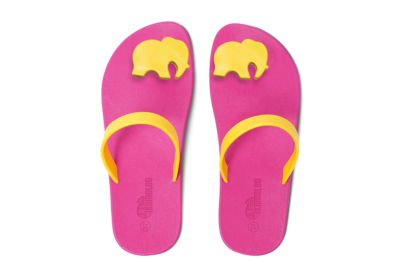 Poppi Ellie Pink Sole Yellow Strap