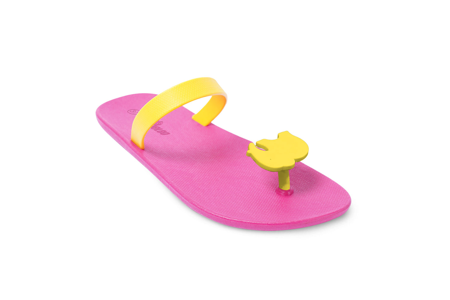 Poppi Ellie Pink Sole Yellow Strap