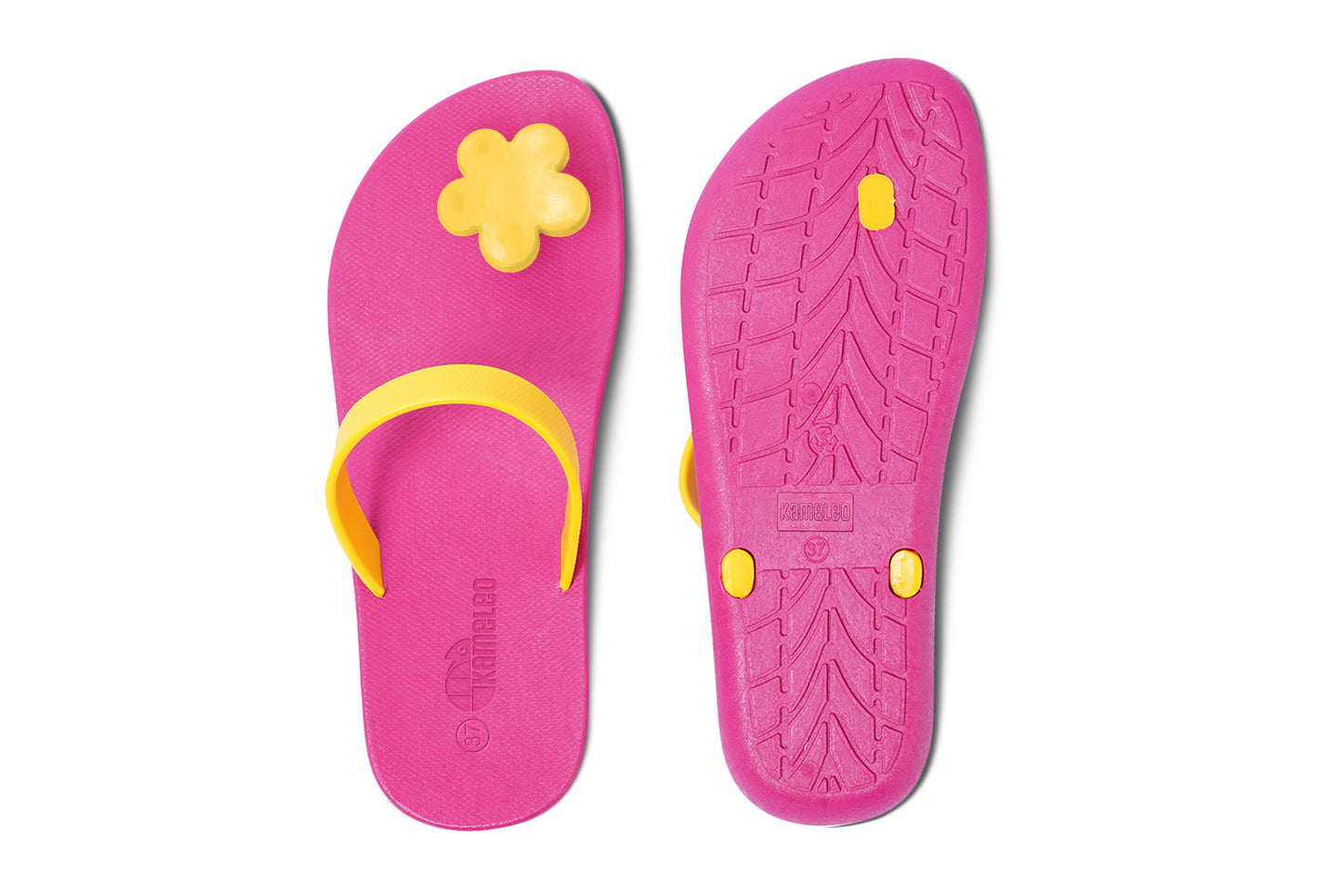 Poppi Flora Pink Sole Yellow Strap