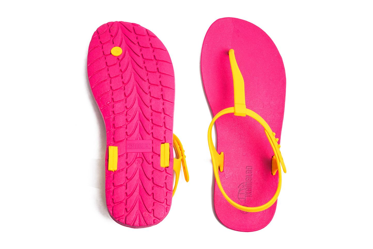 Saily Pink Sole Yellow Strap