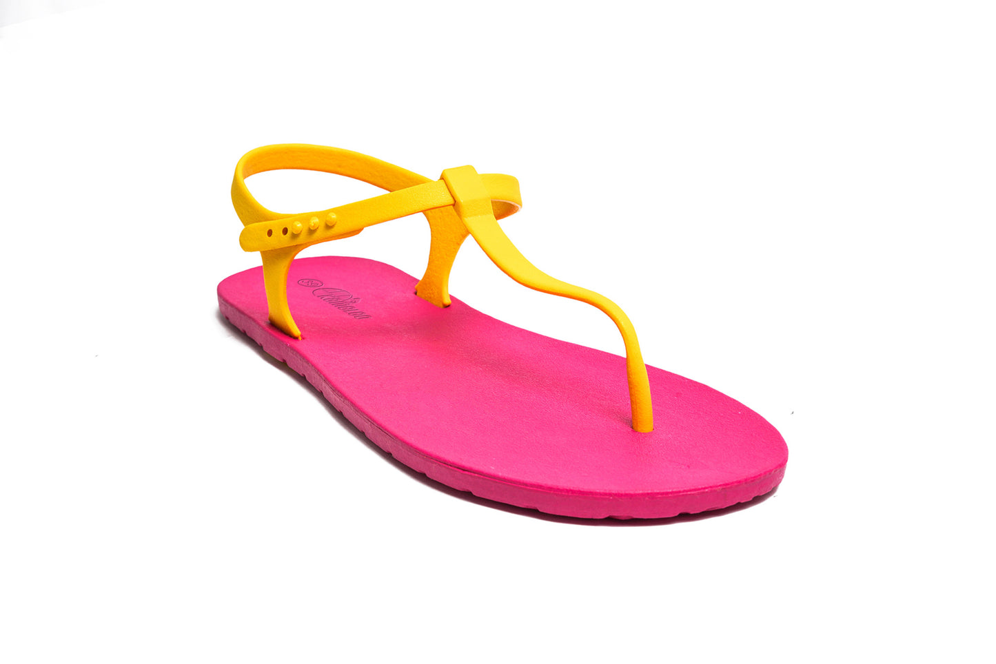 Saily Pink Sole Yellow Strap