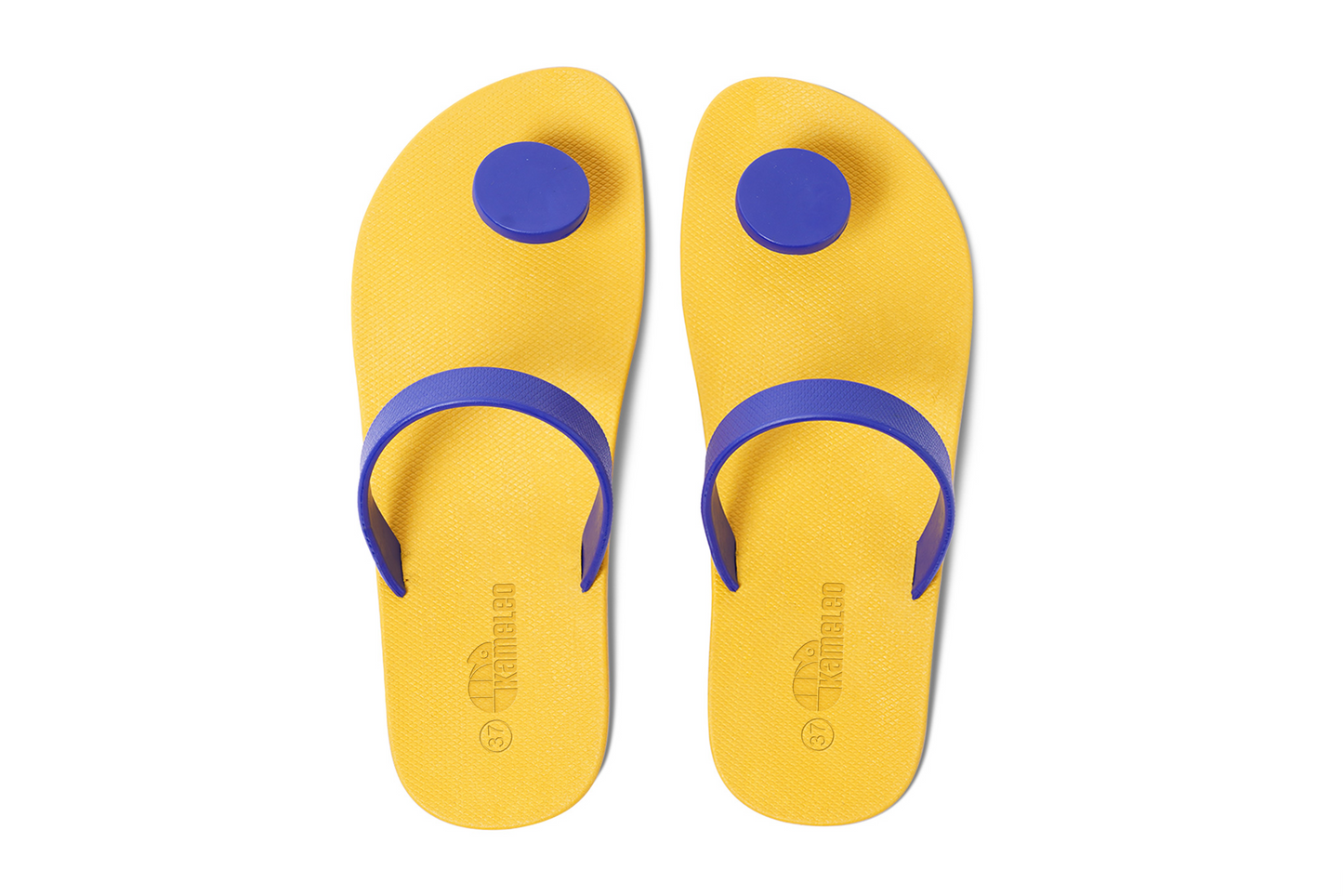 Poppi Dot Yellow Sole Blue Strap
