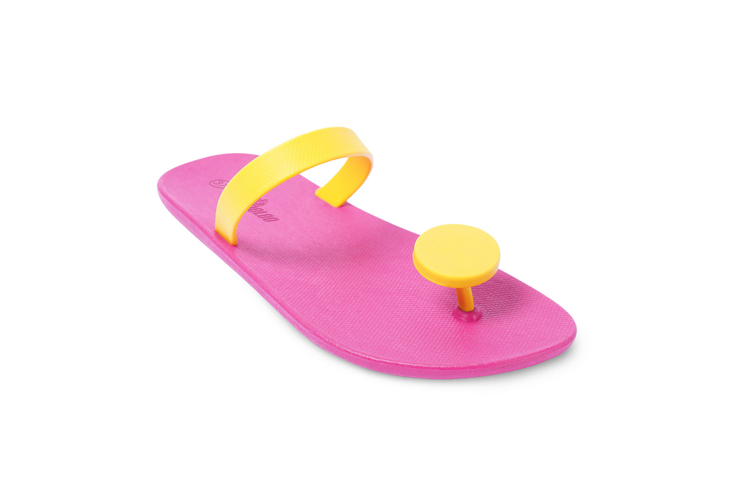 Poppi Dot Pink Sole Yellow Strap