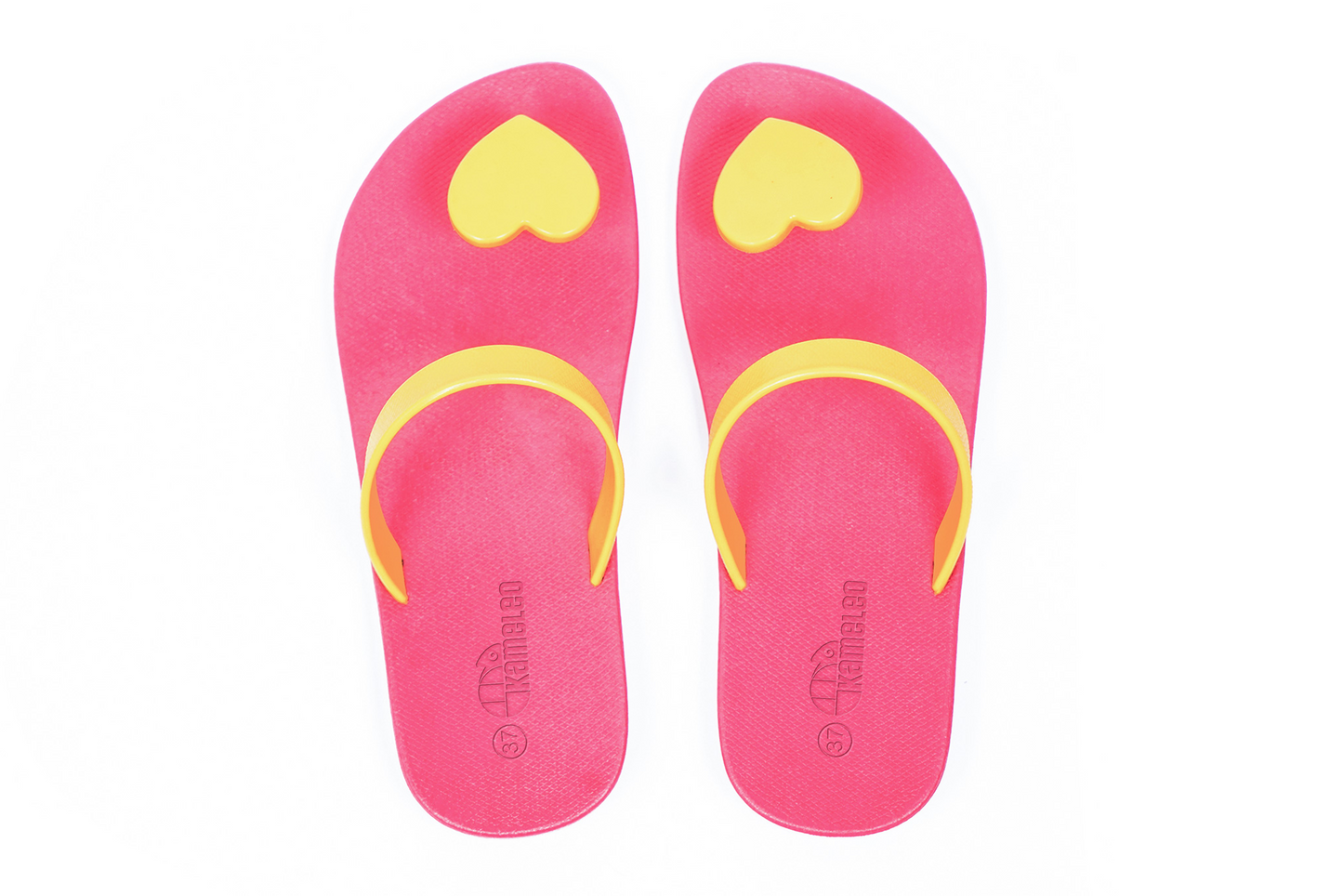 Poppi Heart Pink Sole Yellow Strap