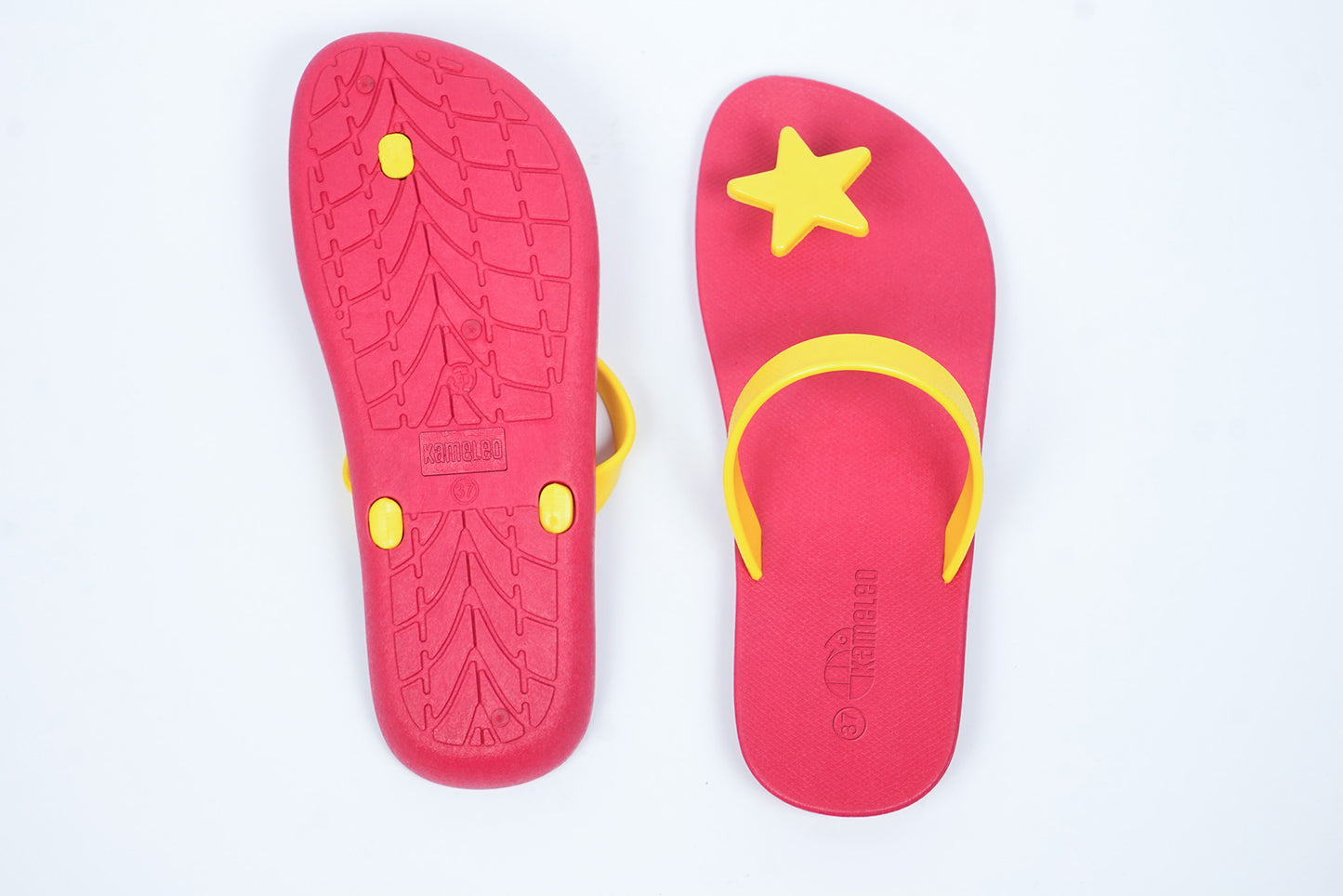 Poppi Star Pink Sole Yellow Strap