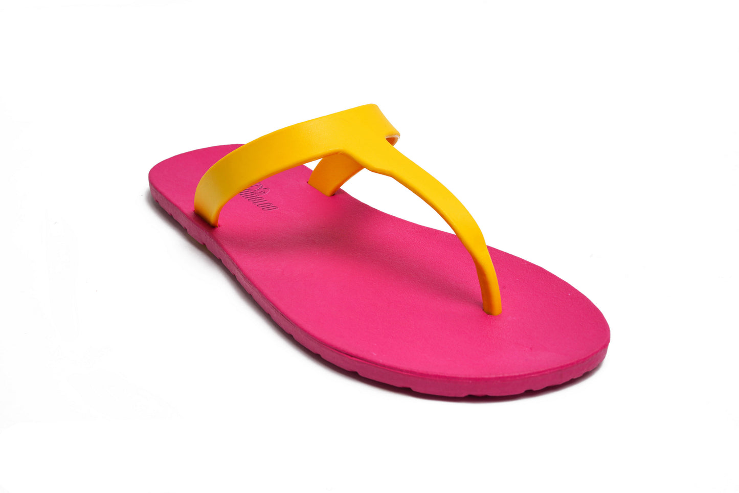 Thongs Pink Sole Yellow Strap