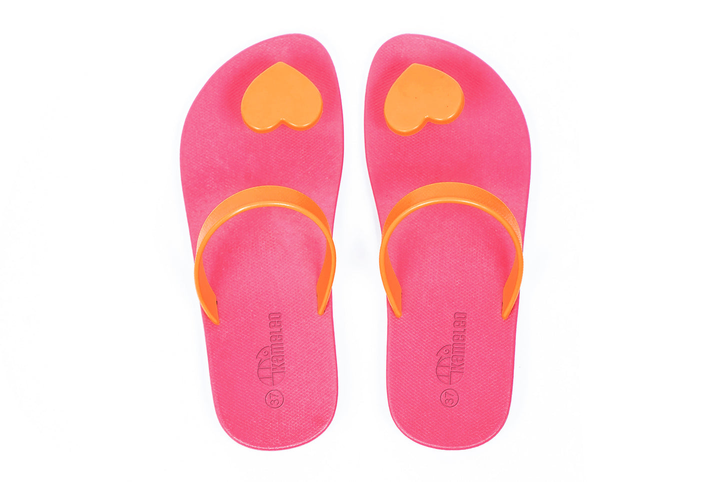Poppi Heart Pink Sole Orange Strap