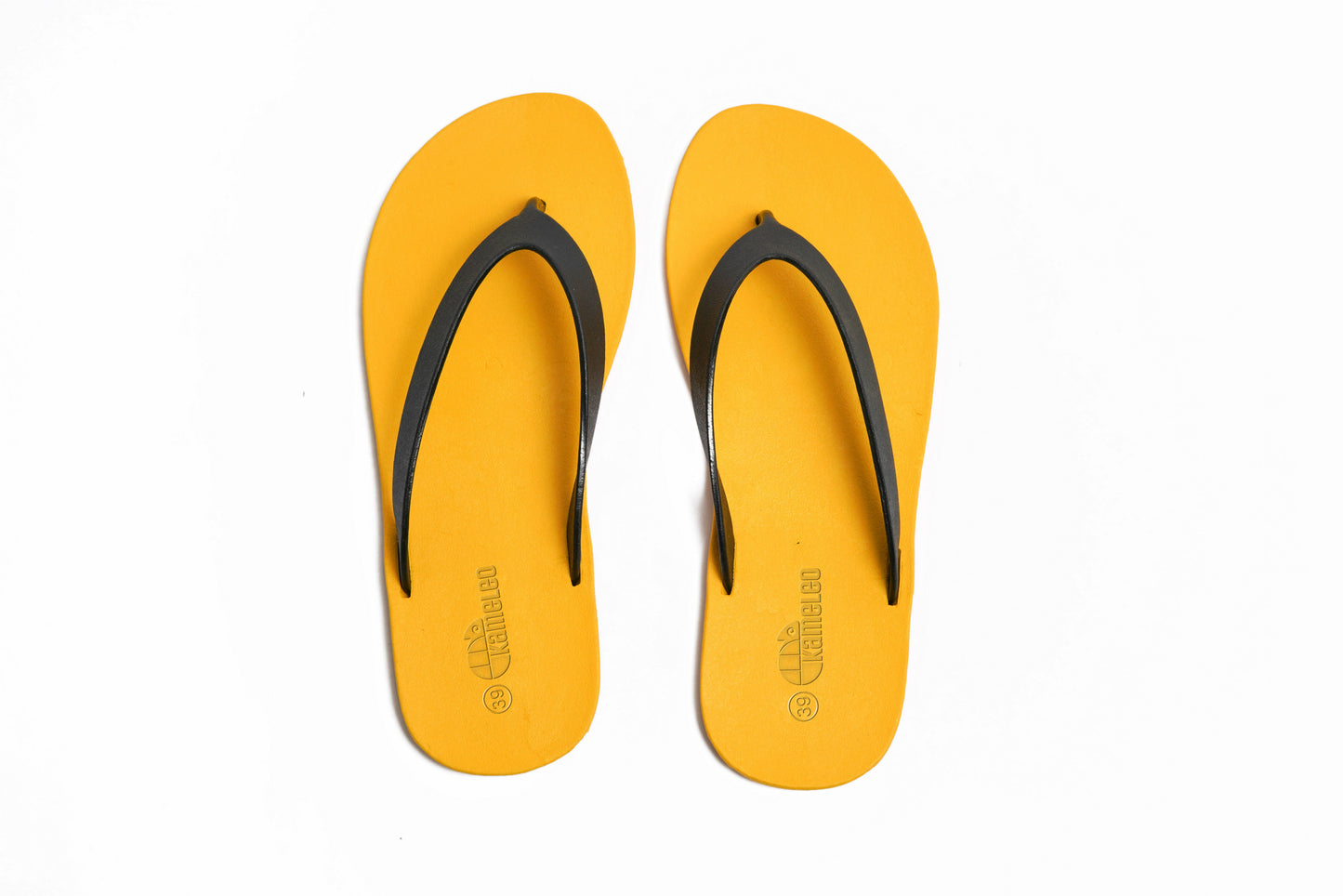 Flippy Yellow Sole Black Strap